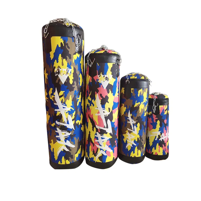 

Boxing Sandbag Camouflage with Chain Hook empty-Heavy Punching bag Hanging Kick Sandbag Boxing Training Fight Karate