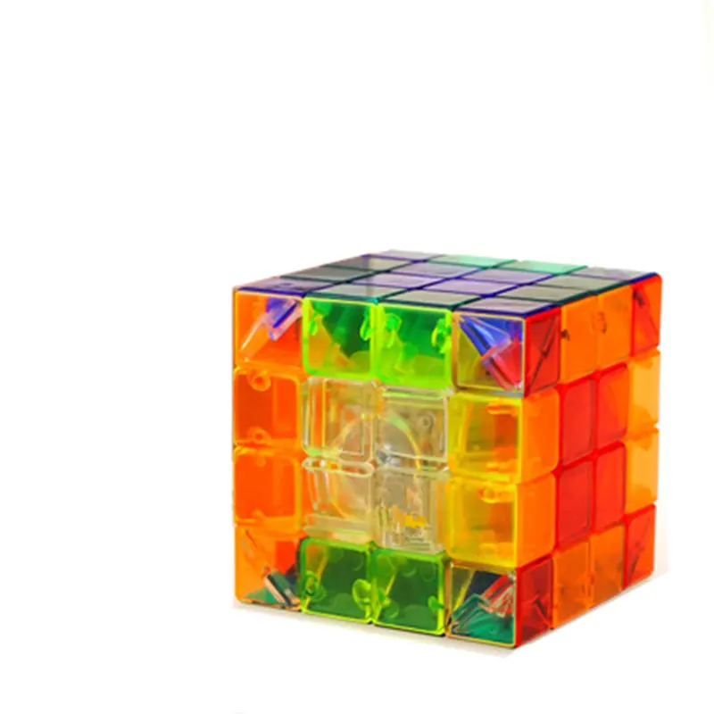Набор Cubos Magicos Пазлы сенсорные игрушки ручная бесконечная игрушка Детские подарки скоростная игрушка твист 2 2 2 волшебный куб без наклеек EE50MF - Цвет: 4x4x4 Transparent