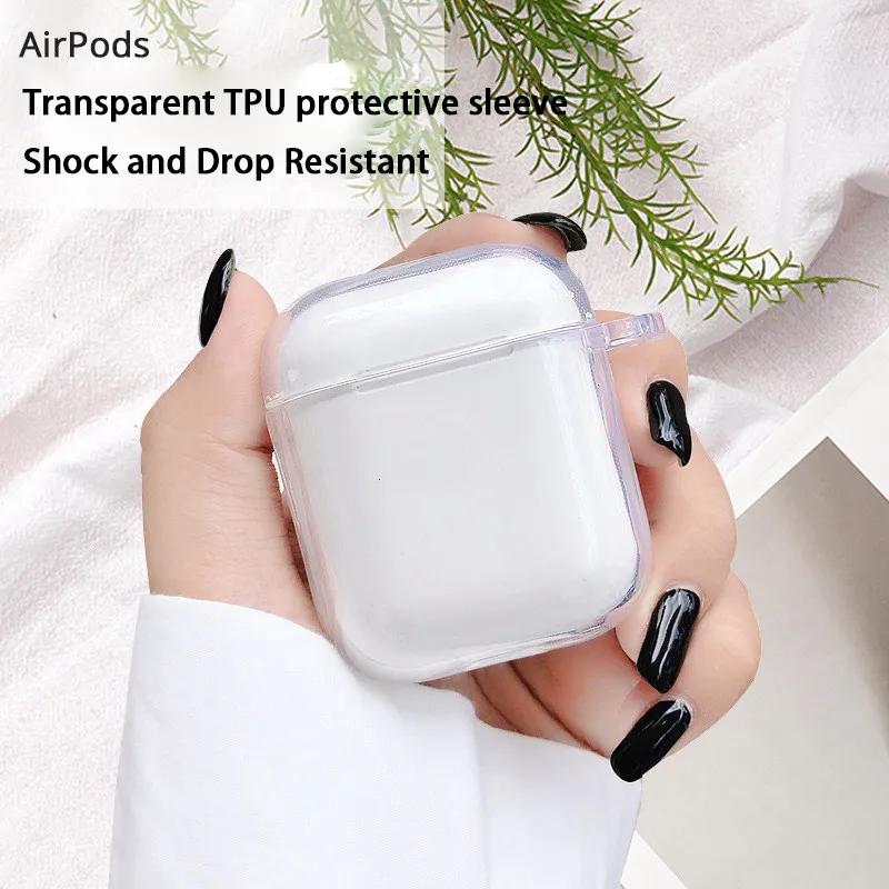 

2020 New Style Hard PC Transparent Case Cover for AirPods 1 2 Wireless Earphone Charging Box Cover Bag for Apple AirPods pro 3