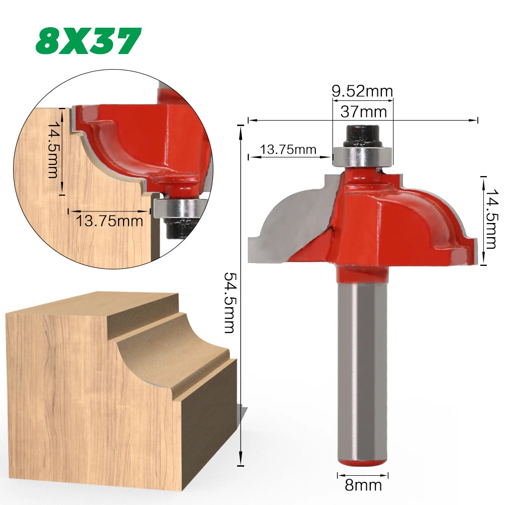 1 шт. 8 мм хвостовик древесины маршрутизатор бит прямой Концевая фреза триммер очистка заподлицо отделка угловая круглая бухта коробка биты инструменты фреза