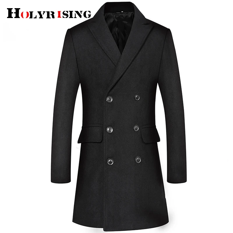 Holyrising Men wool coat Double-breasted men's jacket M-3XL Fashion Outerwear Warm Man Casual Jacket Overcoat Pea Coat 19033-5 Holyrising Men wool coat Double-breasted men's jacket M-3XL Fashion Outerwear Warm Man Casual Jacket Overcoat Pea Coat 19033-5