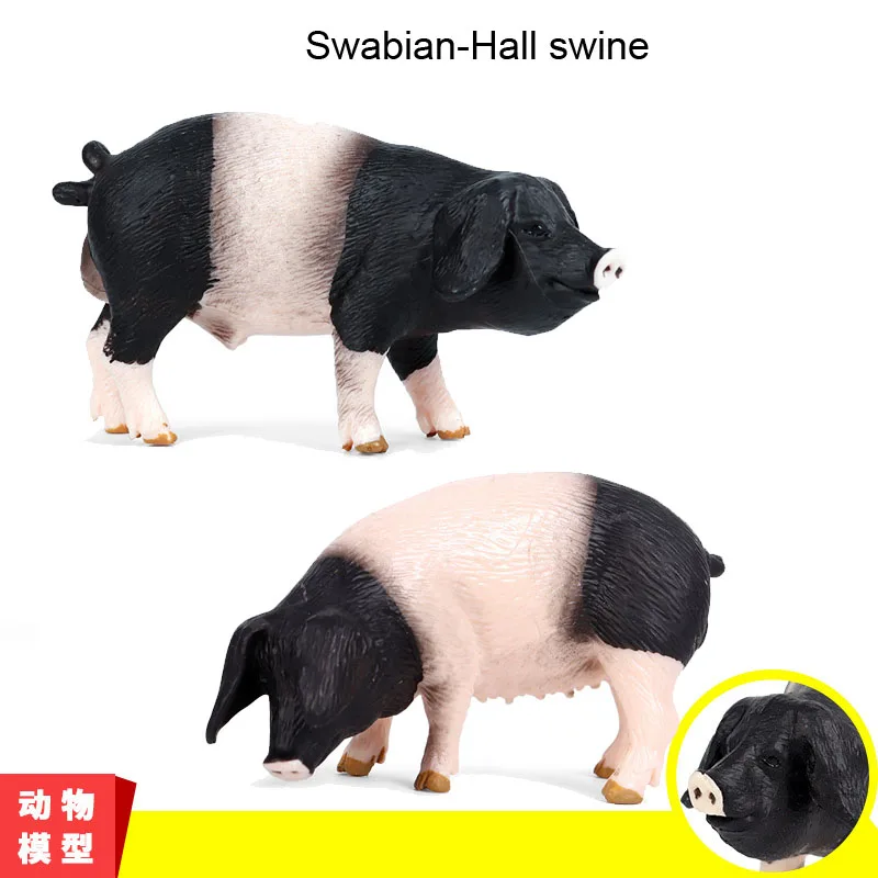 1 комплект из 2 предметов, розовые пятнистые Твердые Swabian-Hall swine Реалистичные Модели, знаменитые милые ролевые игрушки для детей, обучающие игры в дикой природе, забавный подарок - Цвет: Светло-зеленый