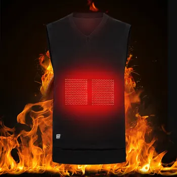 

Men Outdoor Sports Hiking USB Infrared Heating Vest Jacket Winter Electric Thermal Clothing Temperature Camping Waistcoat