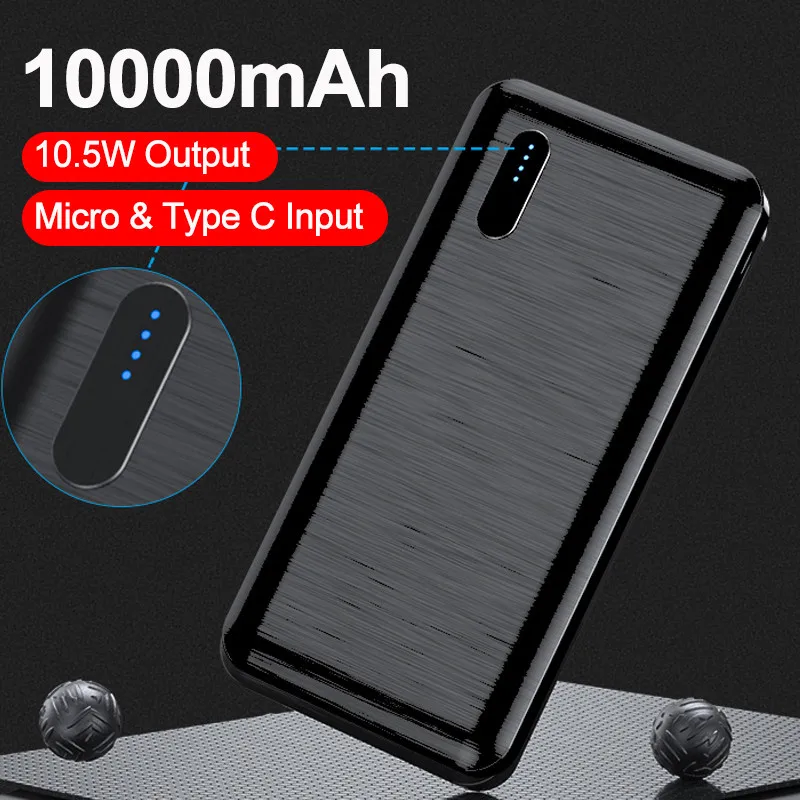 Внешний аккумулятор YKZ с ЖК-дисплеем портативное зарядное устройство Mini USB Type-C