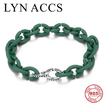 

New Fashion Bracelet for Women Hight Quality Beads Accessories with Hard Rubber Chain Jewelry Handmade gift 21cm