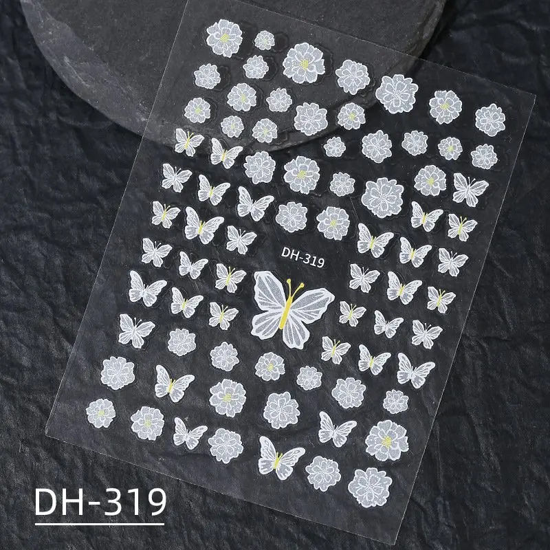 Nail Art Stickers Decals Decorate 1 Sheet Cute Letter Symbol Nail