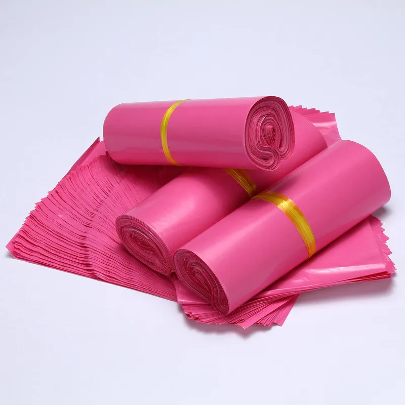 28-42-cm-32-45-cm-38-52-cm-Roze-Poly-Mailer-Enveloppen-Verzending-Tas-plastic