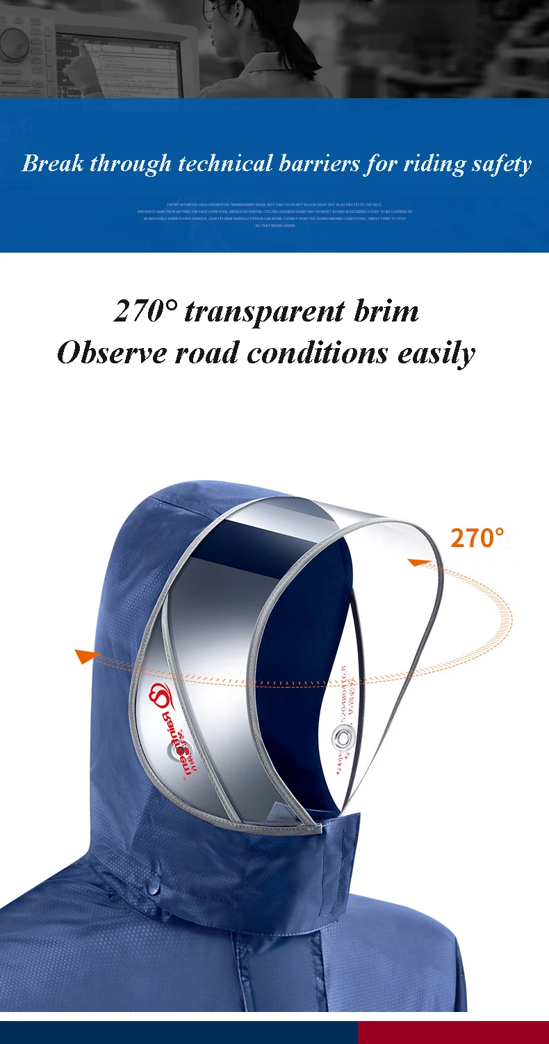 Vêtement Pluie Moto Combinaison Pluie Homme Imperméable - Veste + Pantalon Réfléchissants - 5000mm - Pour Moto, Vélo, Randonnée Pantalon Moto Homme