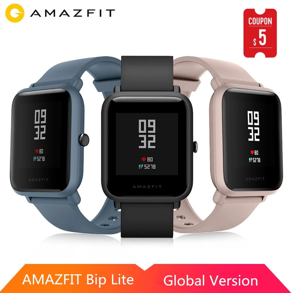 Глобальная версия Huami AMAZFIT Bip Lite Смарт часы 45 дней Срок службы батареи 3 АТМ водонепроницаемый мульти спортивные режимы для iOS Android