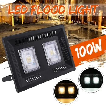 

100W LED Flood Light Waterproof IP66 Spotlight Outdoor Garden Lamp Landscape Spotlight AC185-260V