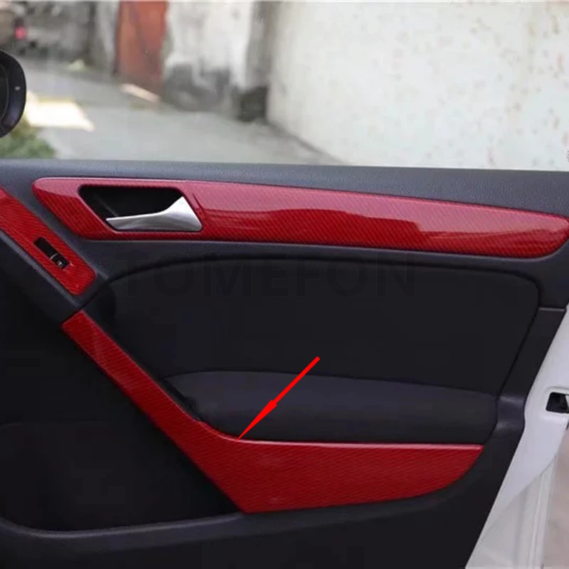 TOMEFON для Volkswagen Golf 6 MK6 2010 2011 2012 Автомобильная внутренняя дверная ручка, декоративная панель, отделка, аксессуары для интерьера ABS