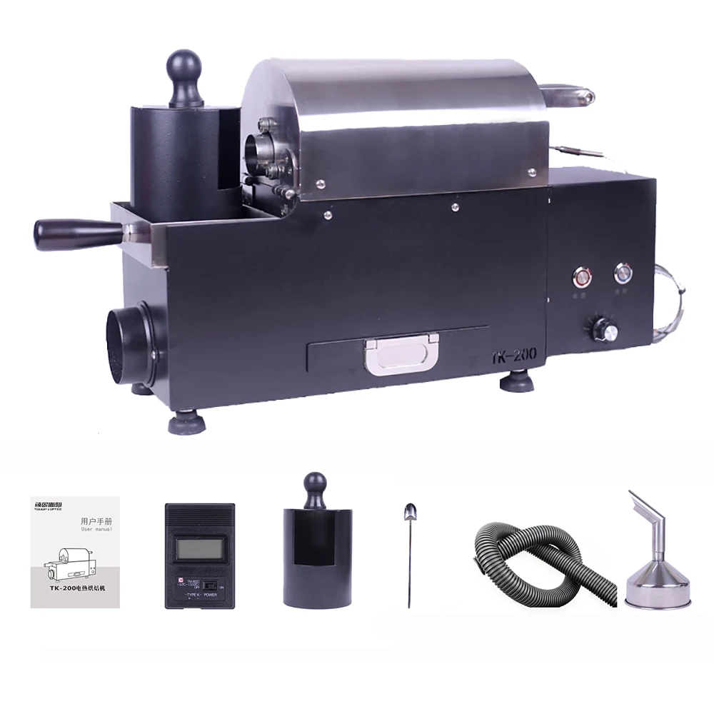 

220V Electric Coffee Bean Roaster Home Coffee Roasting Machine Capacity 100-200G With Cooling Plate TK-200 Y