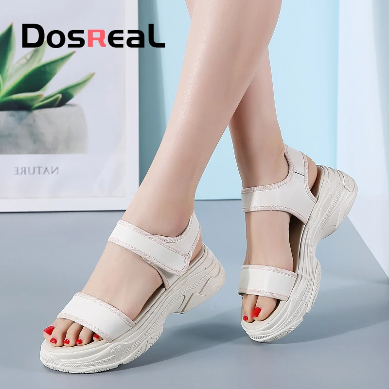 Dosreal planas de plataforma alta para mujer, de tacón alto Chanclas de playa, clásicas, Sanda|Sandalias de mujer| - AliExpress