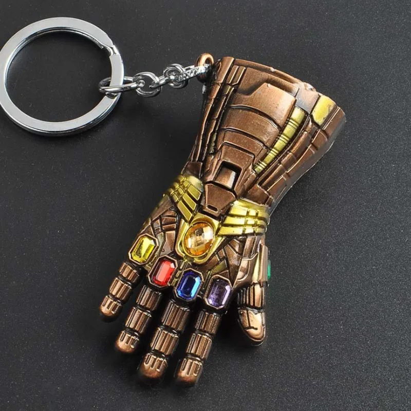 Капитан брелок с героями Marvel Мстители Брелки Тор Брелок для ключей в форме молотка Халк Бесконечность гаунтлет брелок Железный человек металлический брелок - Цвет: Hulk 02