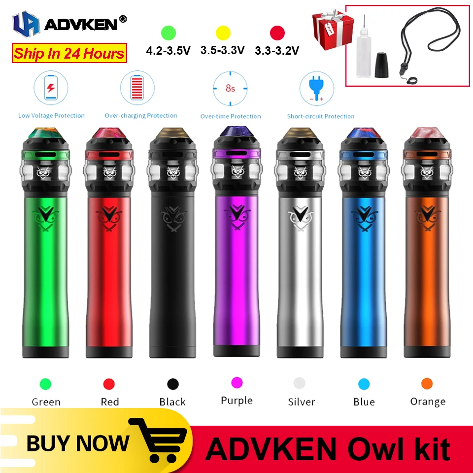Электронная сигарета ADVKEN Owl vape pen pod kit емкость 20700/21700 Ом 3 мл атомайзер подходит для