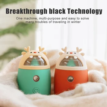 

3 in 1 Humidifier Mobile Power Hand Warmer Multifunctional Mini Humidifier with Light LHB99