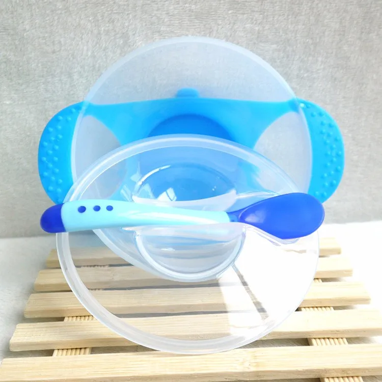 Baby Feeding Tableware Children Plate Sucker Bowl Toddler Baby Kids Child Feeding Lid Training Bowl with Spoon Cartoon Binaural 6