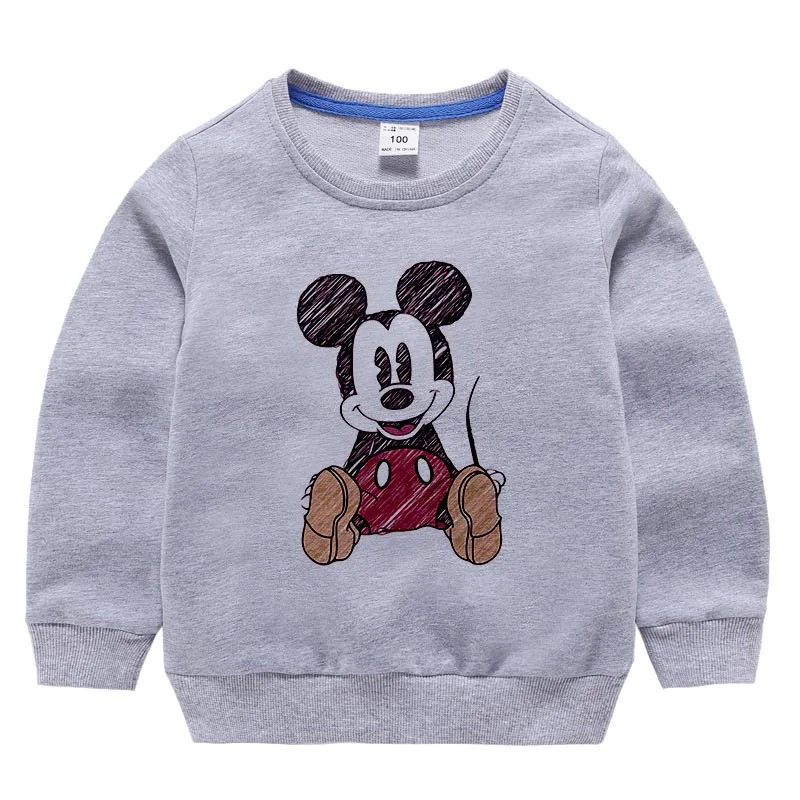Girls Boy Sweatshirt Ulzzang Street Clothing Mickey Minnie Series Harajuku Print Sweater Harajuku Casual Sweatshirt - Цвет: Fen