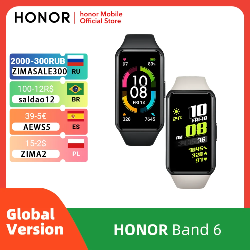 Honor band 6 pulseira inteligente 6 1.47 