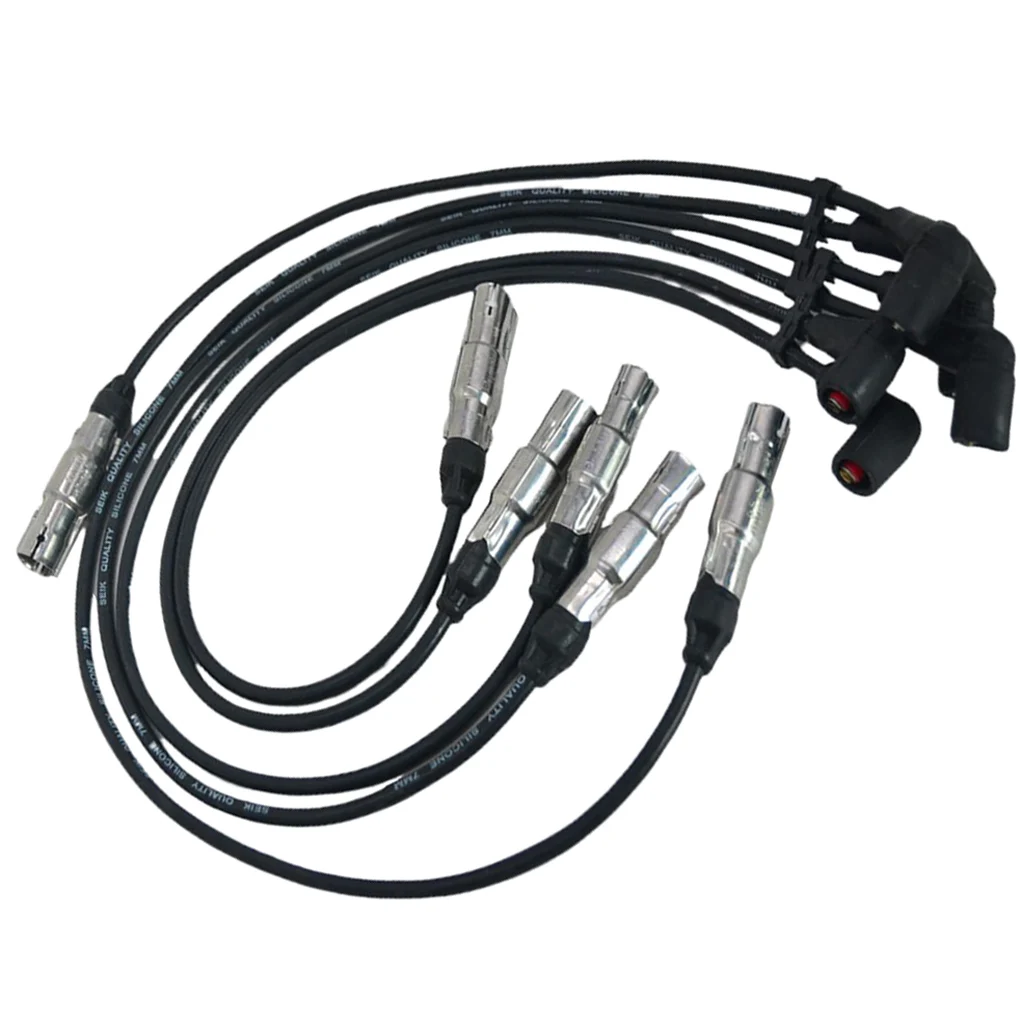 6 x 12v Ignition Spark Plug Wire Kit Fit for Volkswagen Golf 1999-2002 2.8L