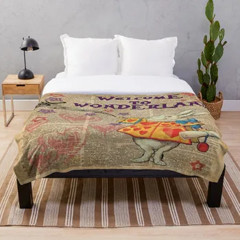 

Rabbit Welcome To Alice In Wonderland Throw Blanket Soft Sherpa Blanket Bed Sheet Single Knee Blanket Office Nap Blanket