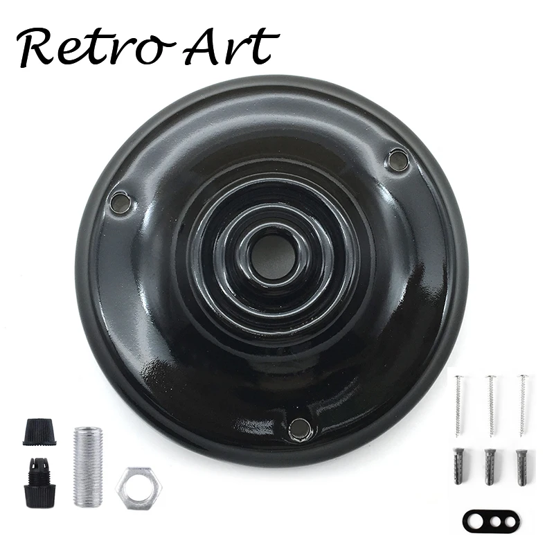 Black ceramic ceiling rose-11