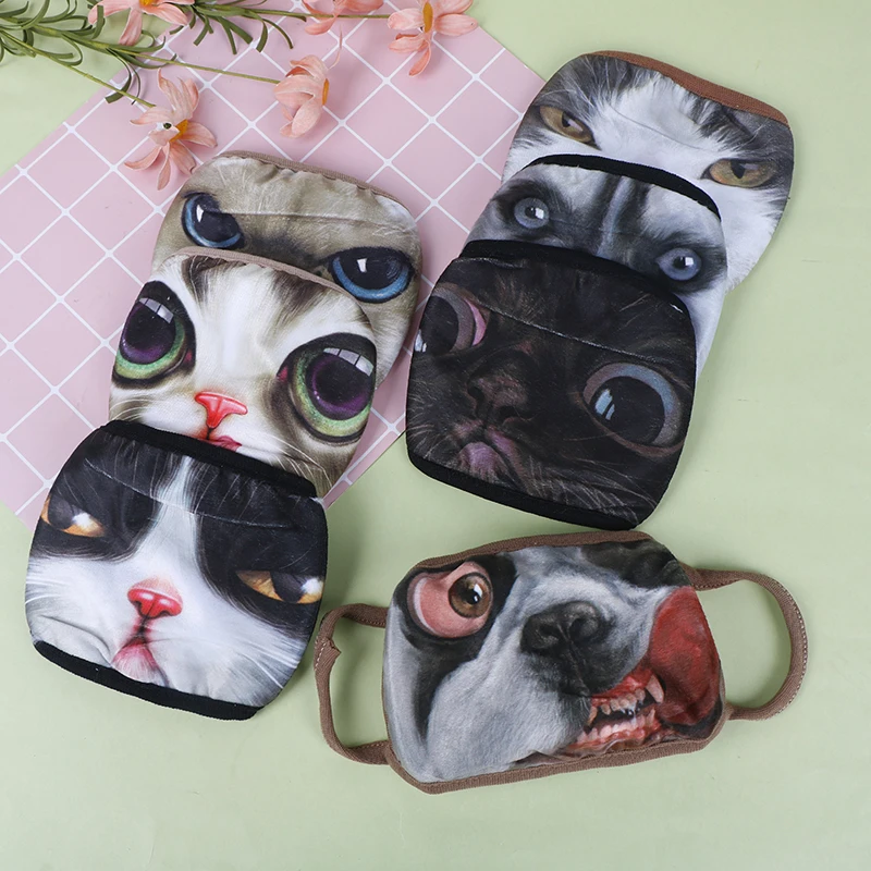 1PCS Cotton Cute Anti Dust Mask Kpop Mouth Mask Dog Cat Masque Kpop Masks Anime Cartoon Mouth Muffle Face Mask