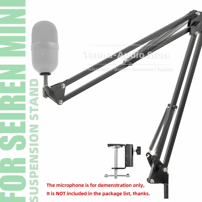 For RAZER SEIREN MINI Microphone Stand Table Desk Cantilever Recording Holder Mount Tabletop Clamp Suspension Mic Boom Arm
