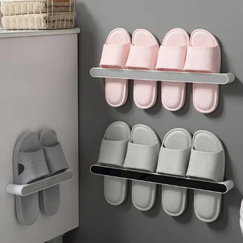 

Wall Mounted Self-adhesive Towel Holders Kitchen Bathroom Door Hanging Shoe Racks Pot Lid Storage Shelf Organizer