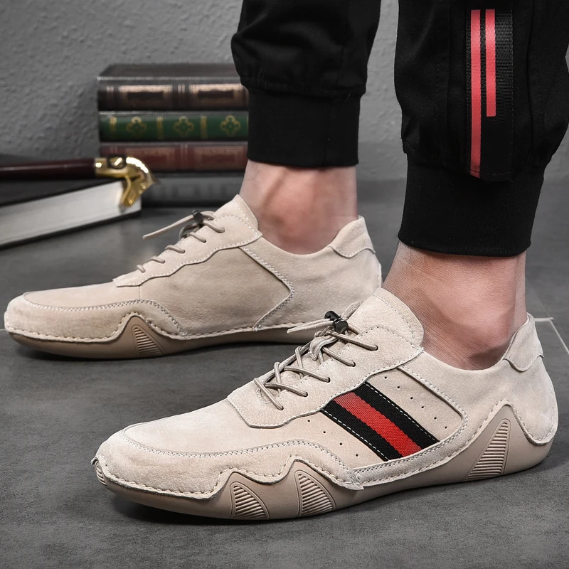KATESEN Comfortable Men Casual Shoes Loafers Men Shoes Quality Split Leather Shoes Male Flats Hot Sale Driving shoes men KATESEN Comfortable Men Casual Shoes Loafers Men Shoes Quality Split Leather Shoes Male Flats Hot Sale Driving shoes men