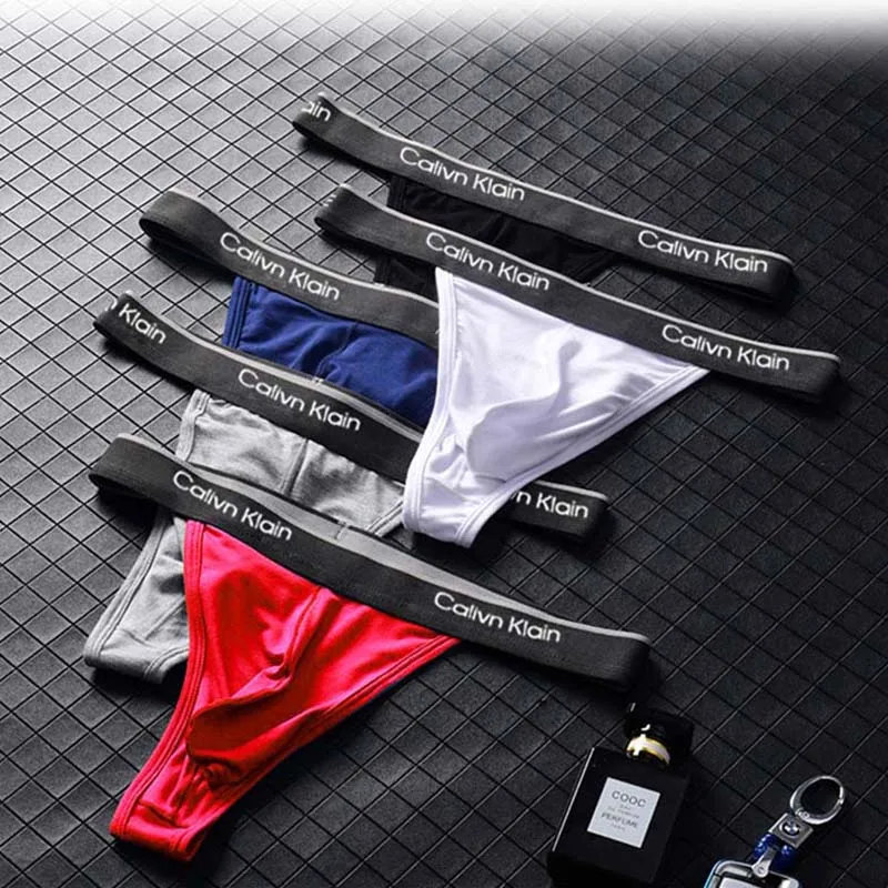 Cotton Men's Panties Underwear Comfortable T-Back Briefs Breathable Thongs Big Pouch U Convex Sexy 3D Crotch Male G-String Gay |