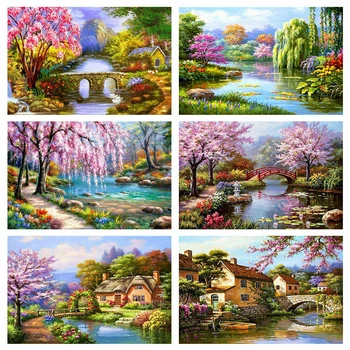 

Evershine Diamond Painting Landscape 5D DIY Full Square Diamond Embroidery Tree Cross Stitch Mosaic Picture Of Rhinestone Crafts