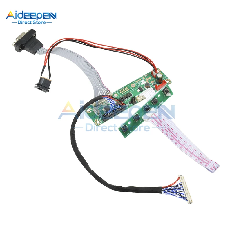 

MT6820-MD V2.0 Universal Driver Board HX6820-A IC Support 1-Channel VGA Video Input FHD(1920X1080)75Hz With LVDS Screen Line