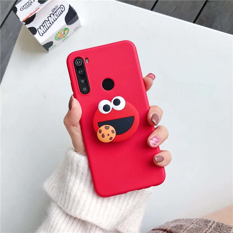 3D Silicone Cartoon Phone Holder Case For Xiaomi Redmi Note 10 Redmi Note 10 Pro Note 10S 9 8T K30 Pro K40 Pro mi poco F3 Cover