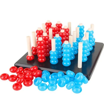 

Montessori Educational Wooden Toys For Children Three-dimensional four-game Toy Baby Development Practice and Senses Toys new