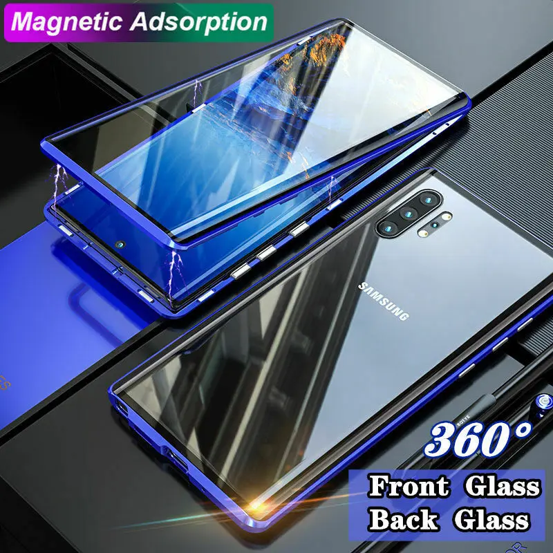 360 adsorción magnética de caso para Samsung Galaxy A51 A71 A41 A31 A50 A70 A40 A30 A20 A10 A81 A91 M31 A11 A21 cubierta del teléfono