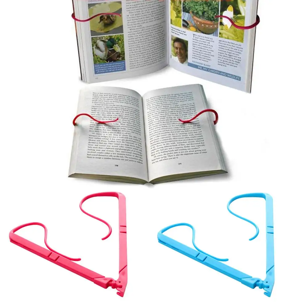 2 uds plegable sujetalibros estantería perezosos libro luz para lectura con Clip herramienta sujetalibros libros titular Escolar lectura oficinas suministros