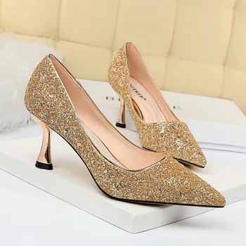 

Women Pumps 2020 New high heels Spring Autumn pointed sexy high heels female shoes Sandalias femeninas Female sandals muje