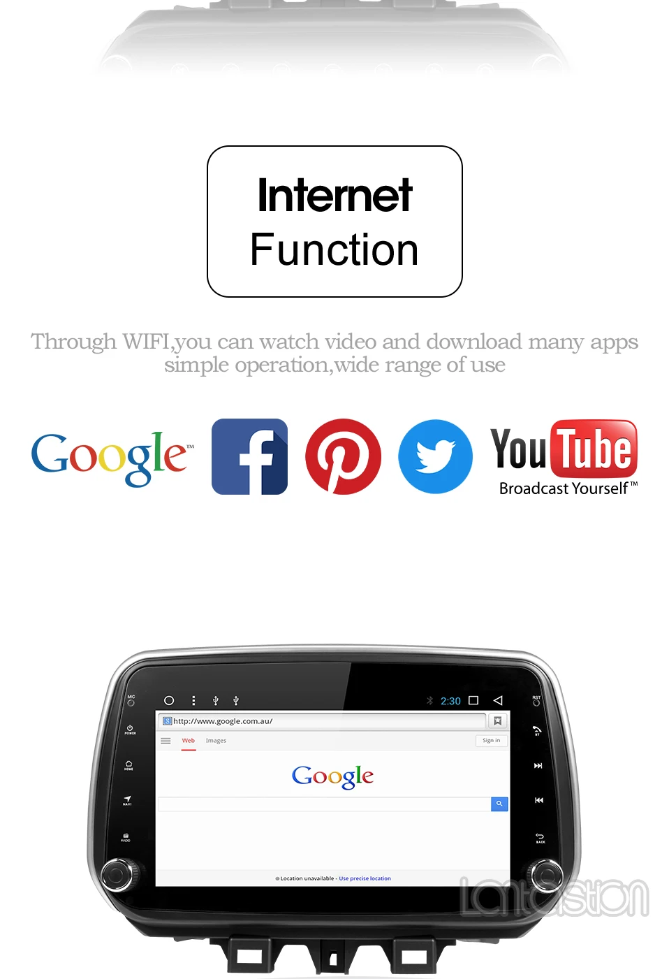 Sale Android 9.0 car dvd gps player for hyundai Tucson ix35 2018 car dvd gps navigation raido video  player 1 din car stereo 6