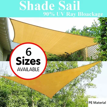 

Triangle Square UV Protection 90% Waterproof Oxford Cloth Outdoor Sun Sunscreen Shade Sails Net Canopies Yard Garden Encrypted