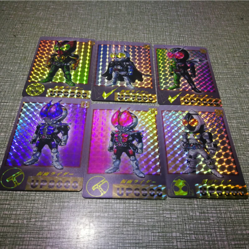 

6pcs/set Masked Ride Dragon Ball Super Saiyan Goku Jiren Poker Game Action Toy Figures Commemorative Edition Collection Cards