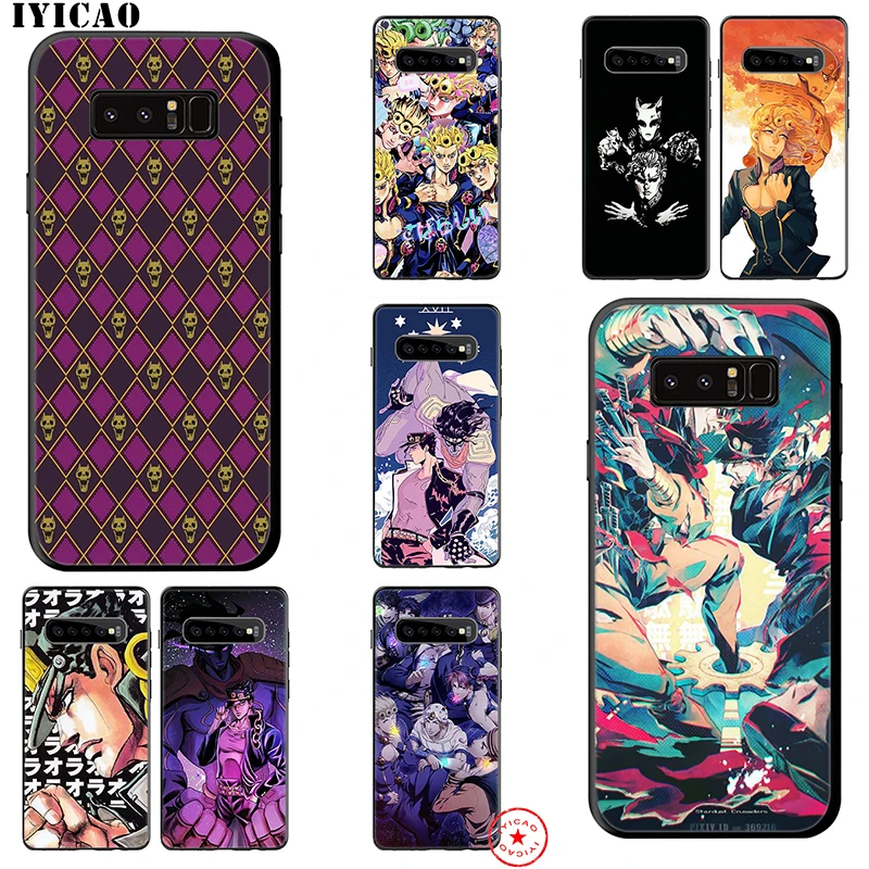 IYICAO JoJo Is Bizarre Anime Japan Soft Case for Samsung Galaxy S10e S10 S9 S8 Note 8 9 10 Plus S6 S7 Edge TPU |