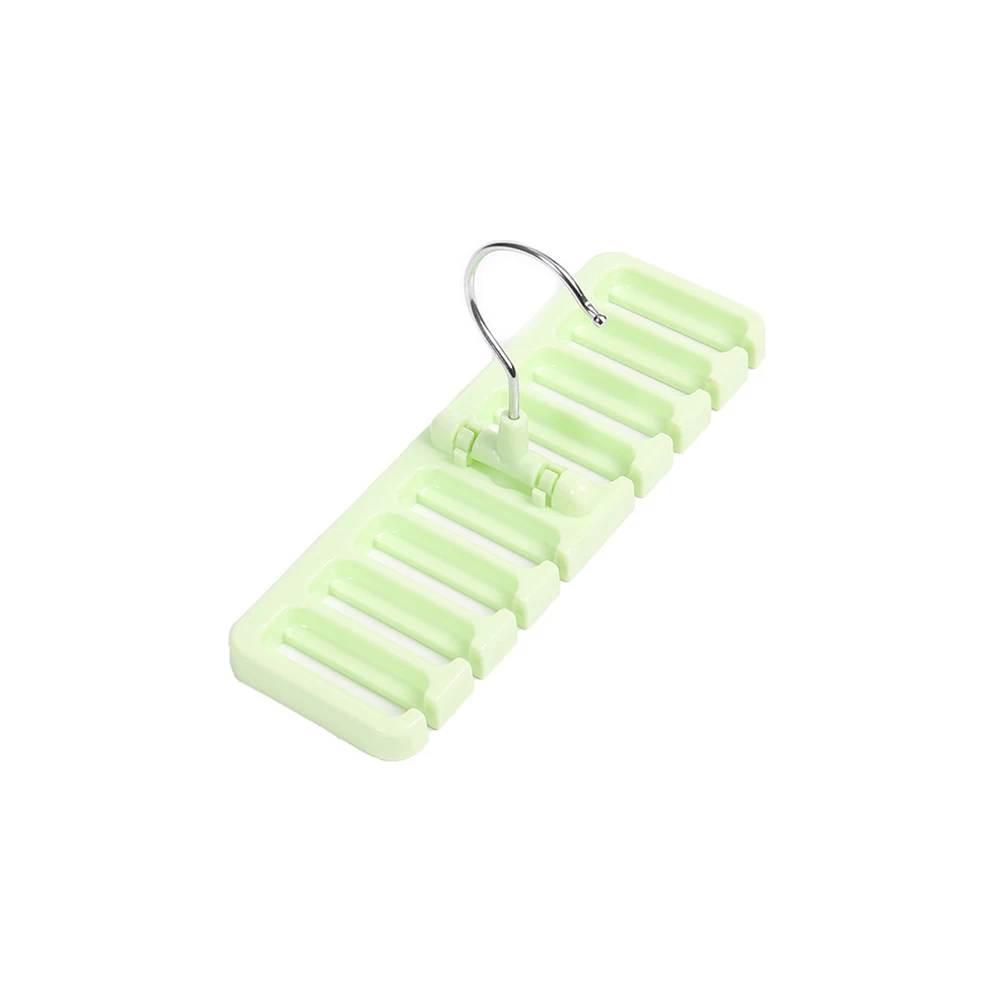8 отверстий Экономия пространства Вращающийся шарф галстуки крюк шкаф организации для маек и бюстгальтеров ремни сумка хранения полки вешалки для одежды - Цвет: green