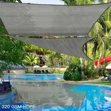 Сверхмощный солнцезащитный навес Водонепроницаемый солнцезащитный квадратный прямоугольник треугольник серый открытый навес сад патио шторы для бассейна