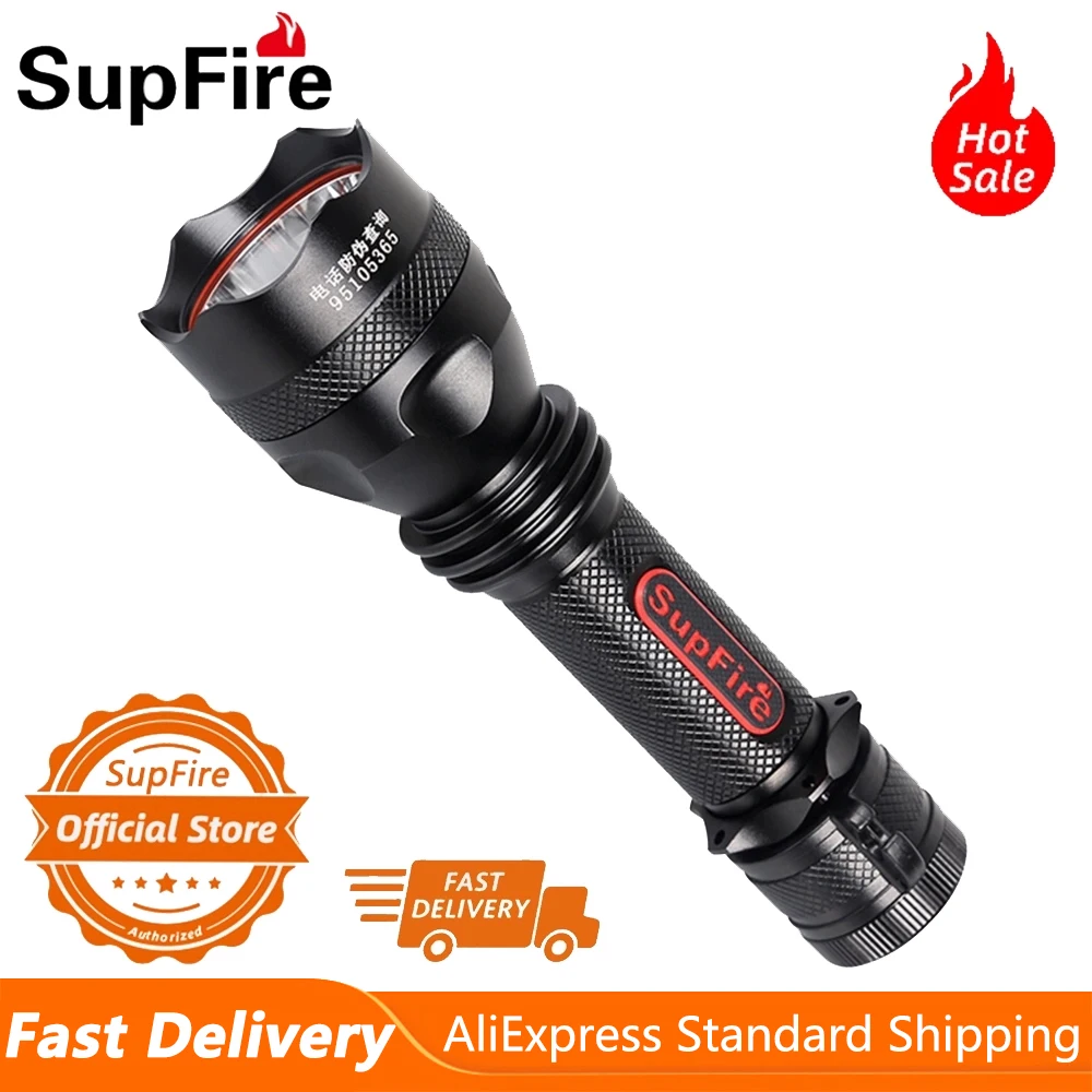 

Supfire Y8 Tactical LED Flashlight 18650 USB Rechargeable Waterproof Camping 200 Lumens Portable Self Defense Torch