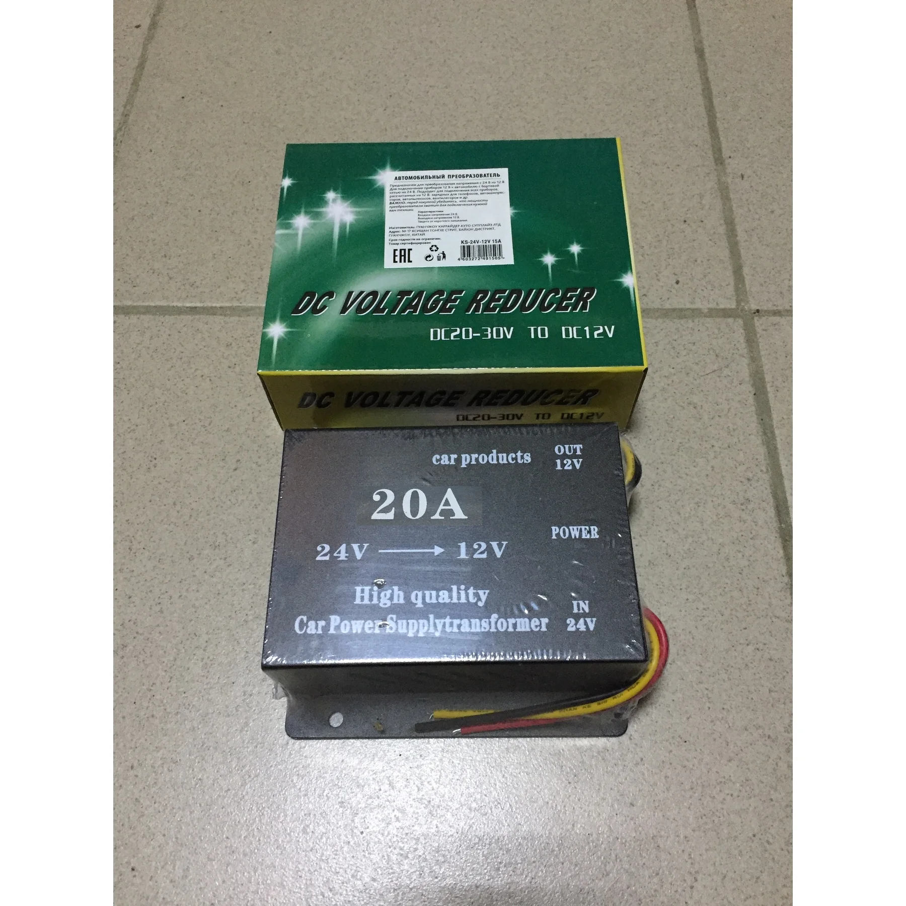 Инвертор 24v-12v 20А преобразователь напряжения от 24v до 12v 20А 1 шт