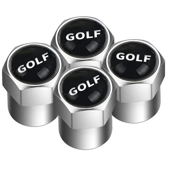 

4pcs Aluminum alloy Emblem Car Tire Valve Cap Tyre Air Stems Caps for Volkswagen VW GOLF 6 GOLF 7 MK6 Car Accessories