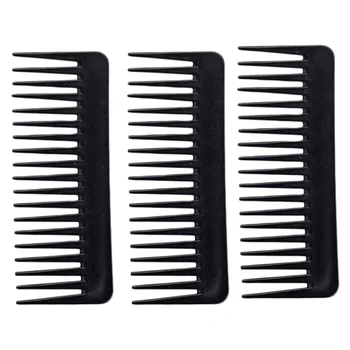 

4Pcs Plastic Comb Barber Shop Haircut Comb Styling Cutting Comb for Hairstyling (Black)