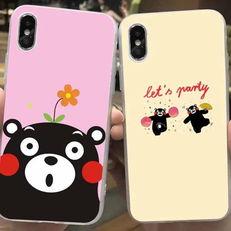 Модные Kumamon медведь чехол для телефона Coque Fundas Iphone 11 PRO MAX X XS XR 4S 5S 6S 7 8 PLUS SE 2020 |