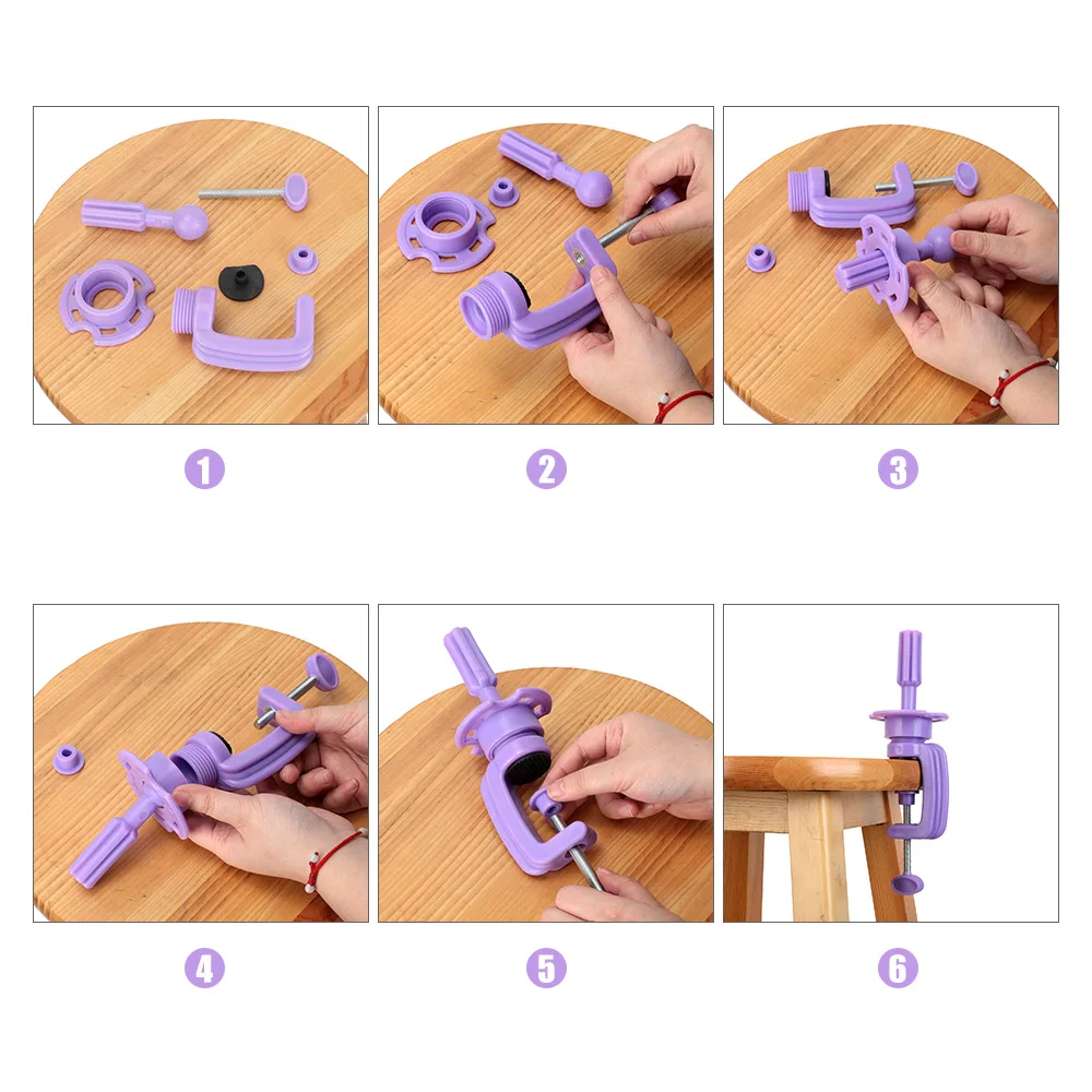 Adjustable Training Mannequin Head Holder For Practicing Hairstyles Hairdressing Stand Wig Head Model Stand Table Clamp